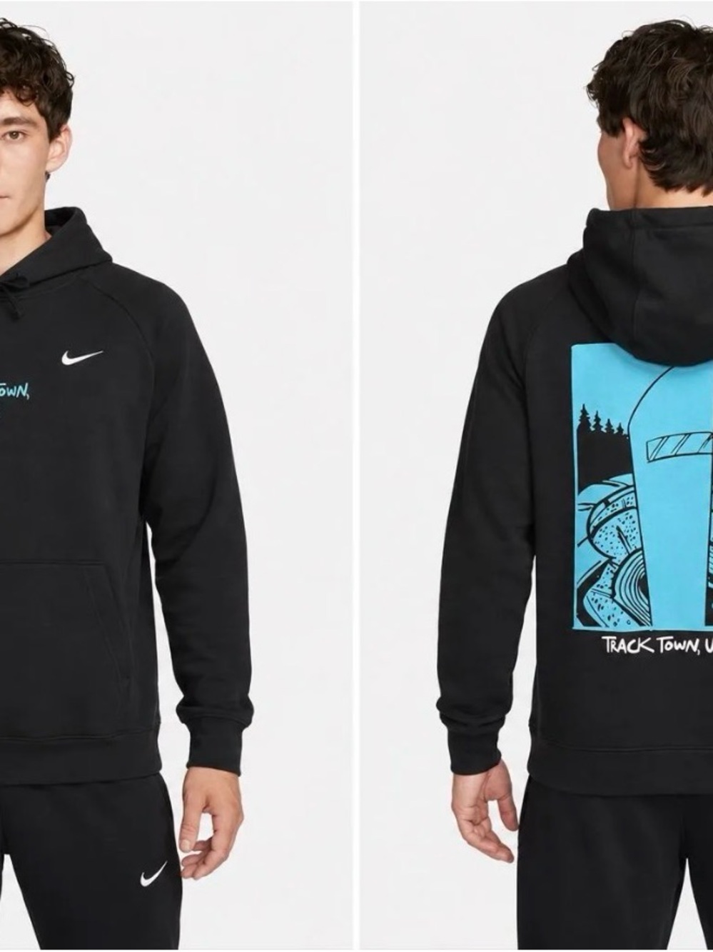 Nike $85 Limited Edition Track Town Embroidered Track & Field Pullover Hoodie M - Picture 1 of 3